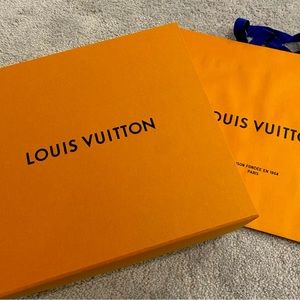 Louis Vuitton large storage box and shopping bag
